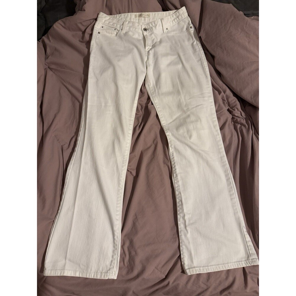Y2K Levi's 553 Women's White Bootcut Jeans Mid Rise 5-Pocket